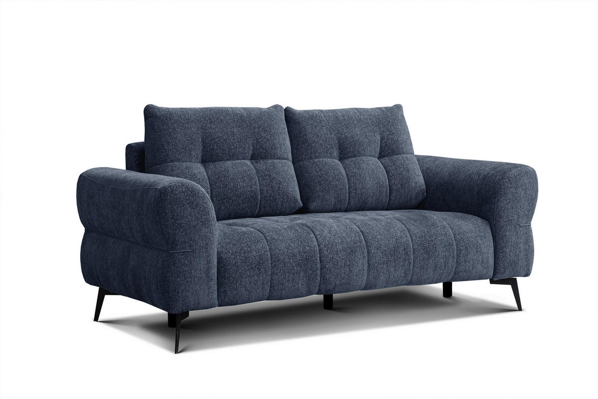 SOFA SALVINI 2,5-Sitzer, dunkelblau - Dunkelblau, Holz/Textil (206/88/99cm) - Courtois Laville