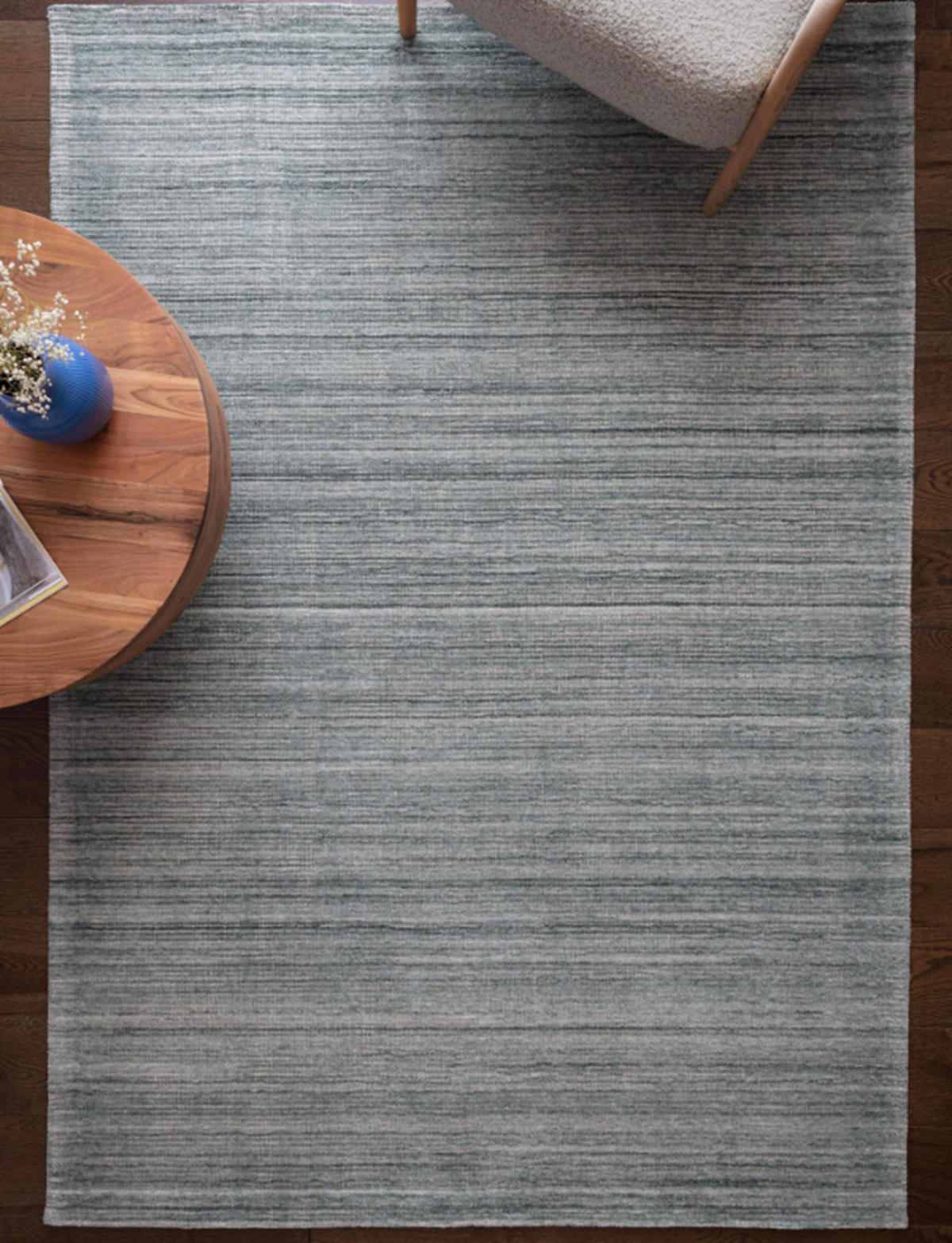 TEPPICH modern Wohn-/Schlafzimmer MURKY Blau 160x230 cm - Blau, Naturmaterialien (160/230cm) - Novatrend