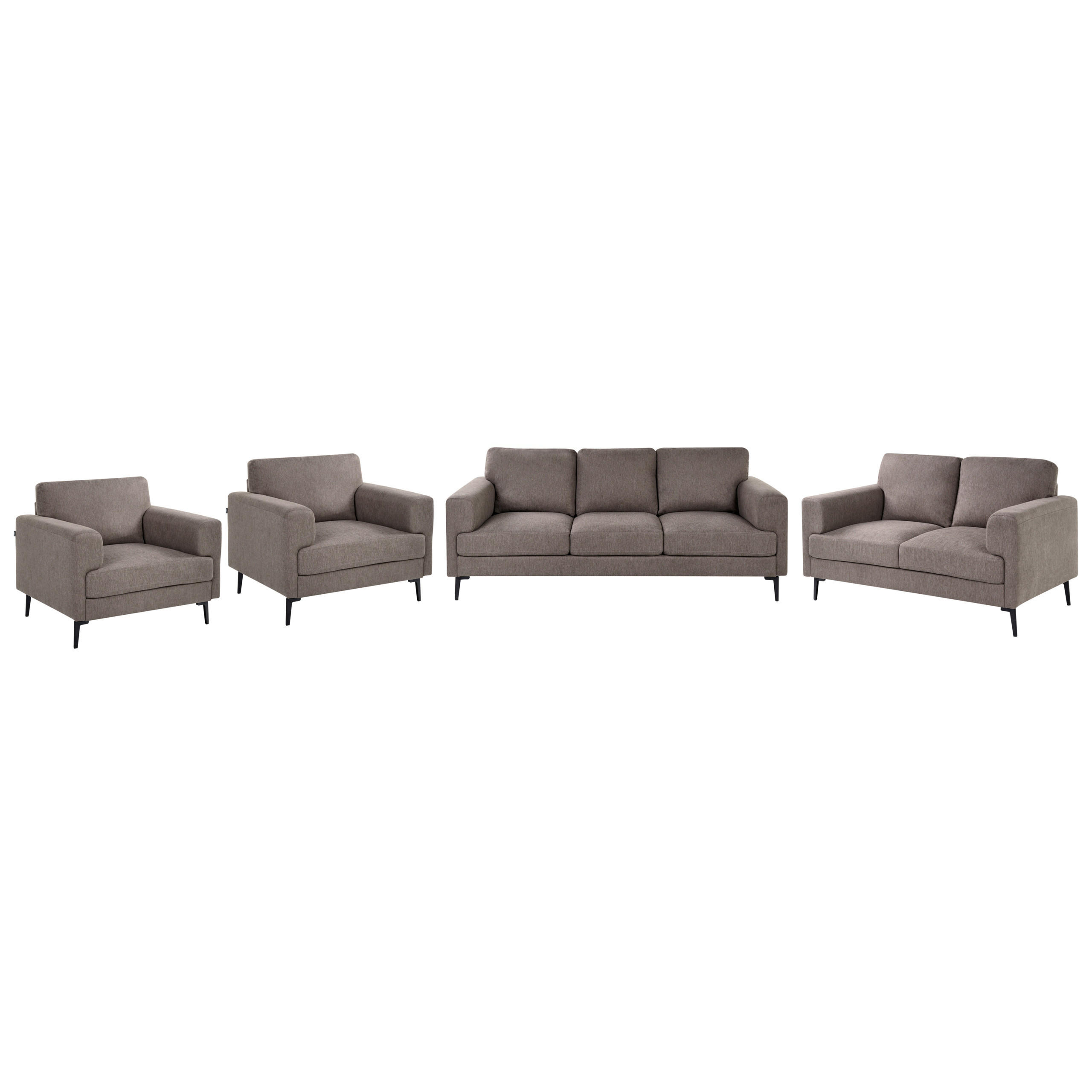 Beliani Sofa-Set Braun, Schwarz 213x85x65 cm