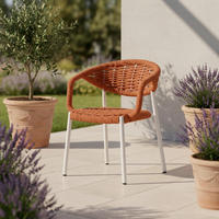 GARTENSESSEL Antonia Orange/ Weiß Aluminium/Te/til - Orange, Metall (1/76/59cm)