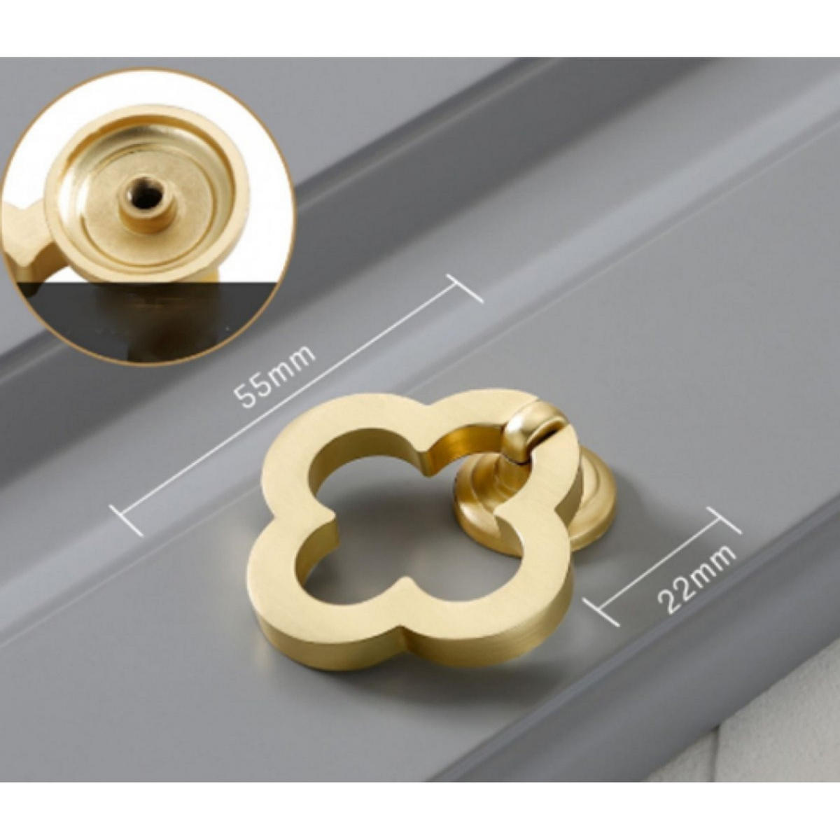 KERAMIK-SCHRANKKNAUF 10er-Set Vergoldet 55 x 16 mm - Goldfarben, Keramik (1.6/1/5.5cm) - MCBOSON