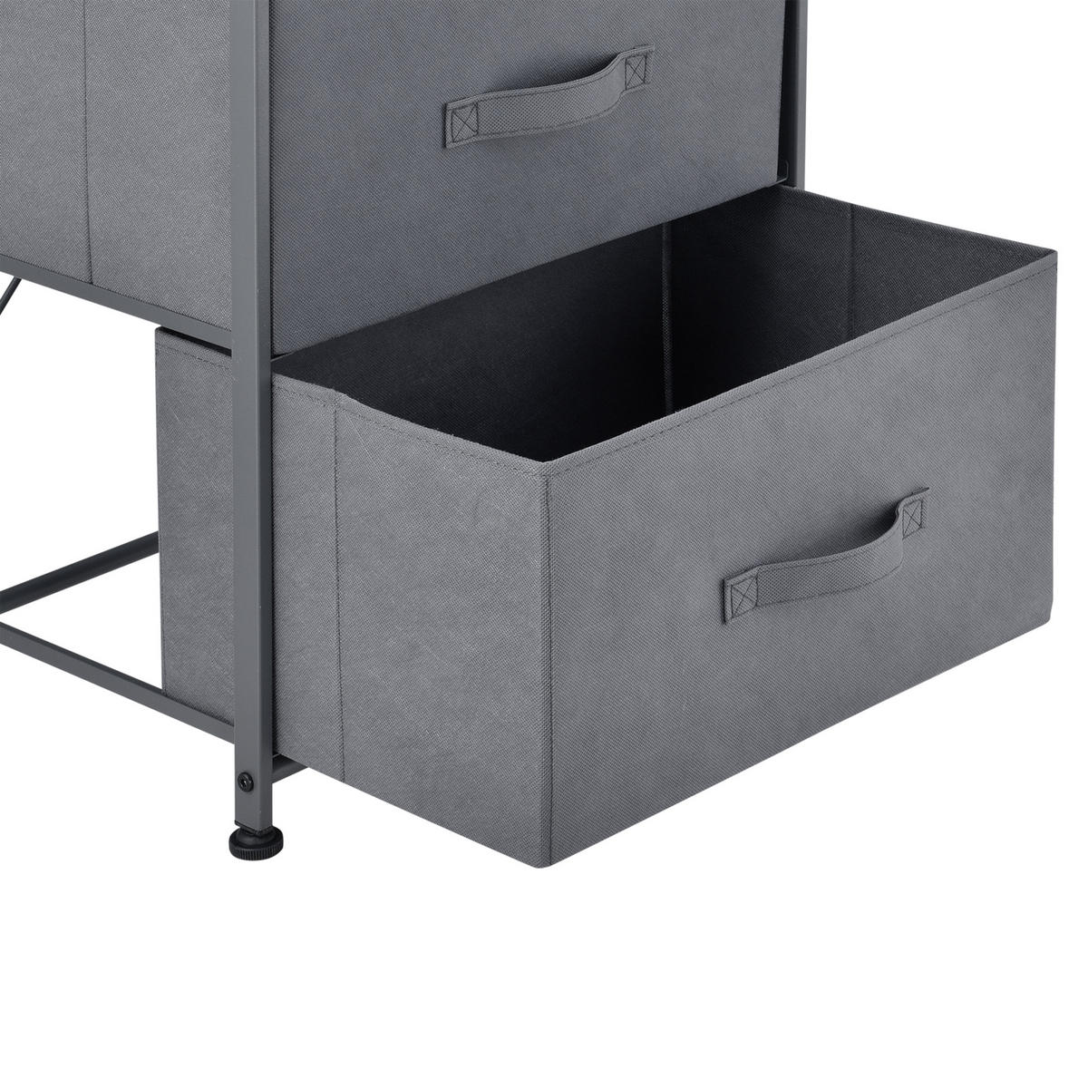 KOMMODE - Braun/Grau, Holzwerkstoff/Textil (45/95/30cm) - pro.tec