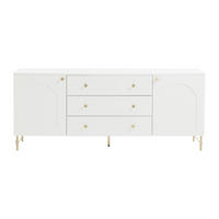 SIDEBOARD - 180 cm x 40 cm - Holz, Platte - Weiß - ALOBARA - Weiß, Holz (180/75/40cm) - Vente-Unique