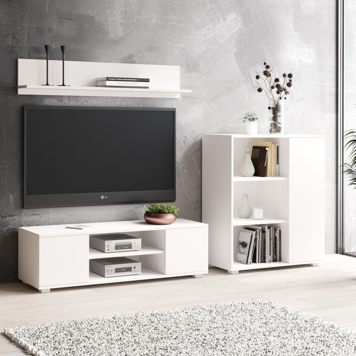 BÜCHERREGAL Fondi - Weiß, Holzwerkstoff (40/104/90cm) - RAUMHIRSCH FURNITURE