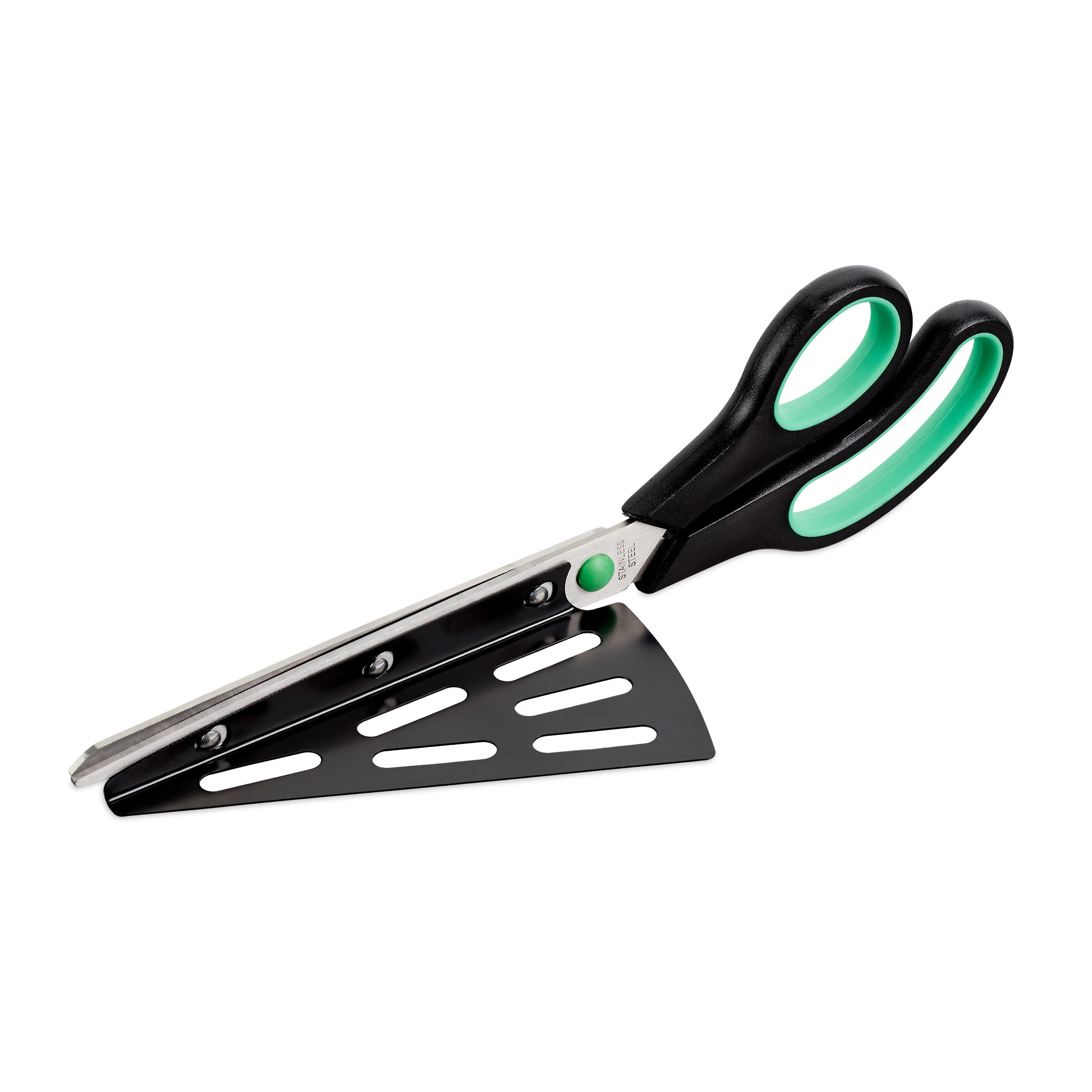 Relaxdays NŮŽKY Stříbrná na pizzu nerezová ocel s lopatkou 27 cm