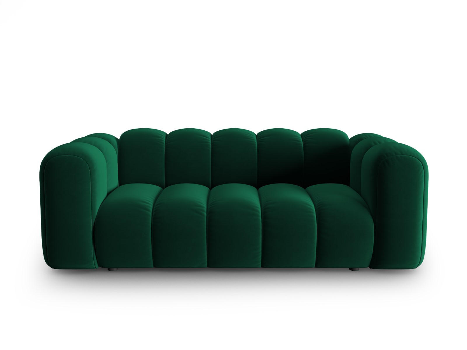 SOFA Lupine aus Samt flaschengrün 2 Sitzplätze - Dunkelgrün, Textil (200/70/95cm) - Micadoni