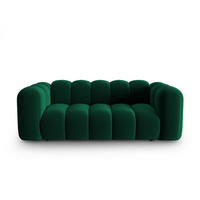 SOFA Lupine aus Samt flaschengrün 2 Sitzplätze - Dunkelgrün, Textil (200/70/95cm) - Micadoni