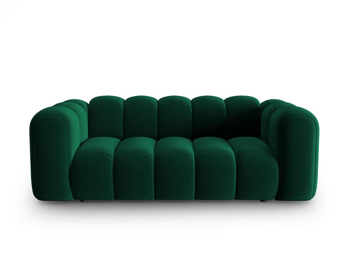 SOFA Lupine aus Samt flaschengrün 2 Sitzplätze - Dunkelgrün, Textil (200/70/95cm) - Micadoni
