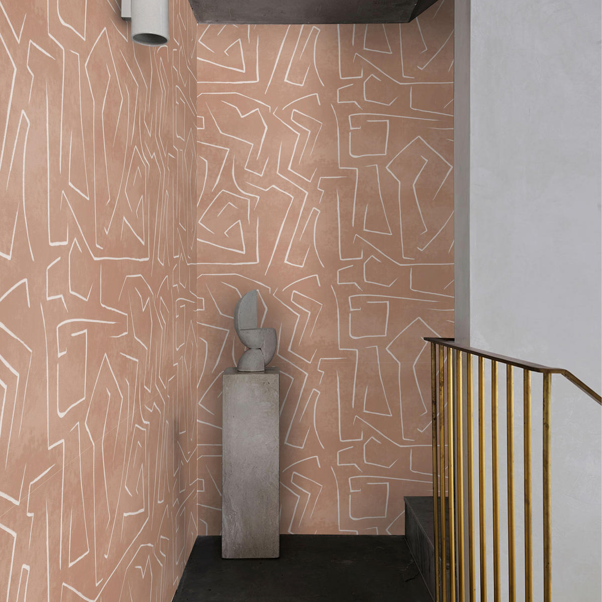 TAPETE Graffiti aus echtem Papier, 200x280cm, 8 Bögen - Pink, Papier (200/280cm) - WALLPAPERS4BEGINNERS