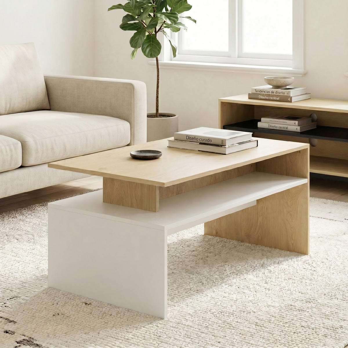 COUCHTISCH Weiß 12 Stück - Weiß, Kunststoff (95/55/50cm) - GiPP