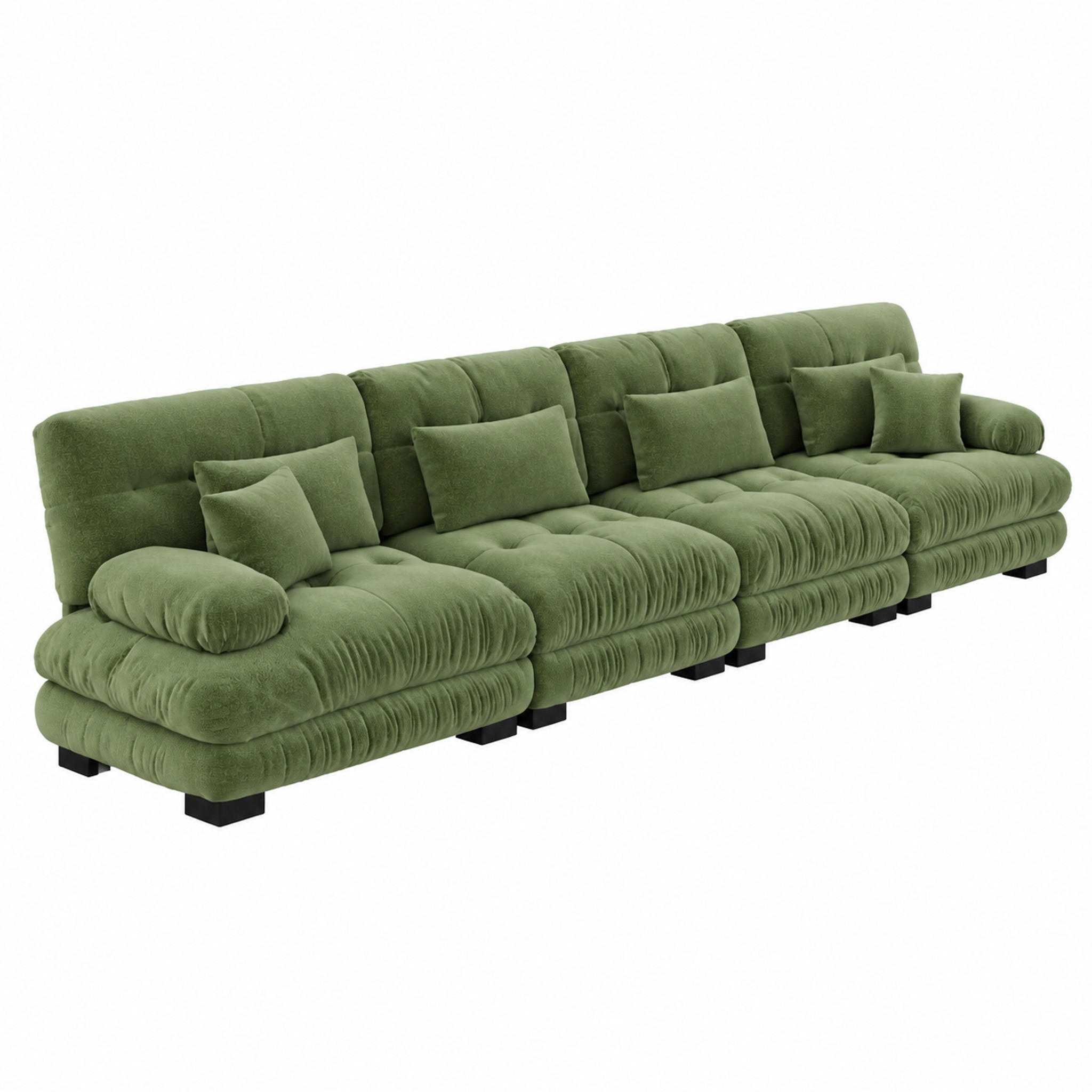 Meubliv Sofa Grün 77x81x406 cm