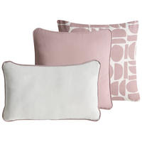 DEKOKISSEN 3er-Set Rosa 45/45 cm Pentace - Pink, Textil (45/45cm) - Beliani