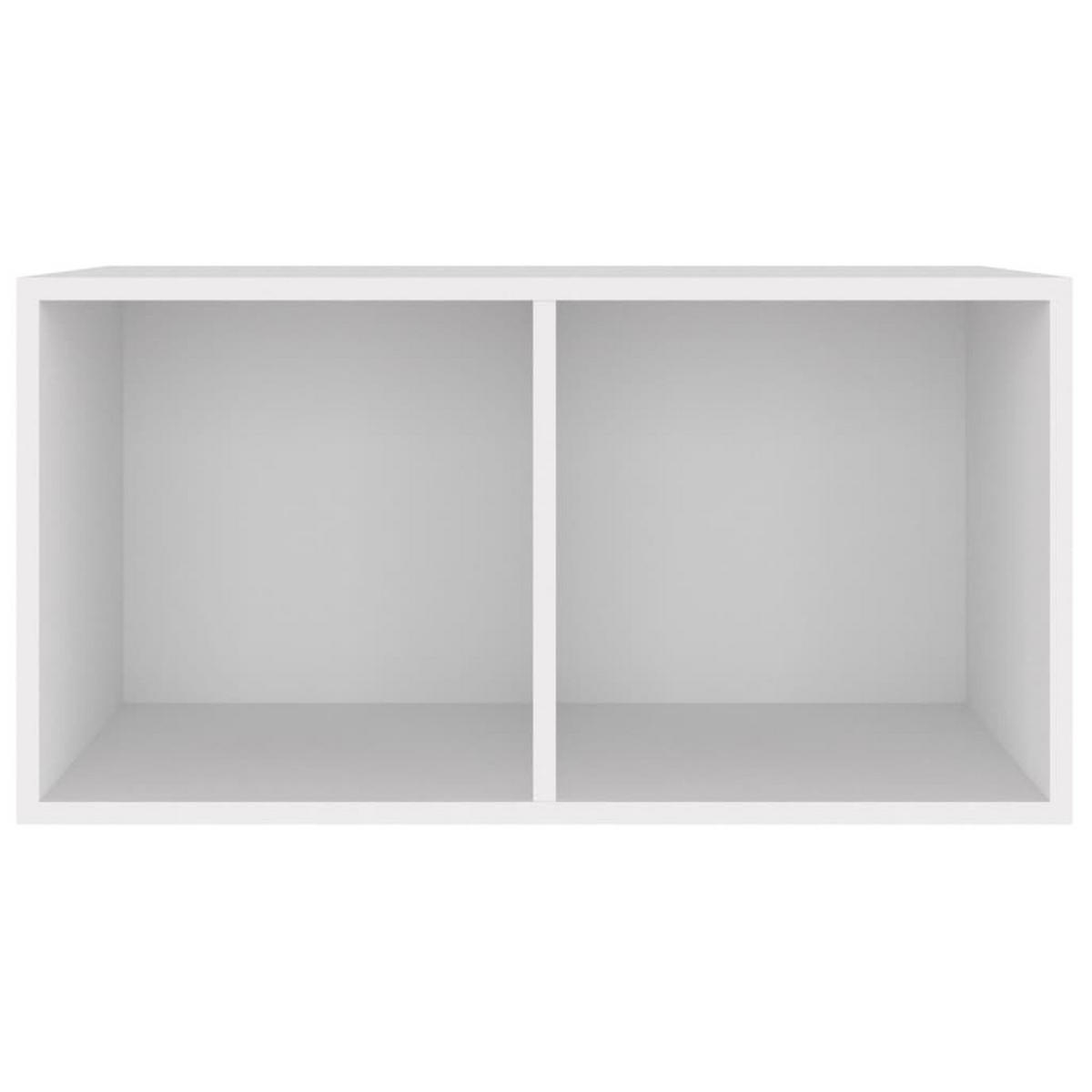 SCHALLPLATTENREGAL 71/34/36 cm, aus Holzwerkstoff, in Weiß - Weiß, Holz (71/34/71cm) - vidaXL