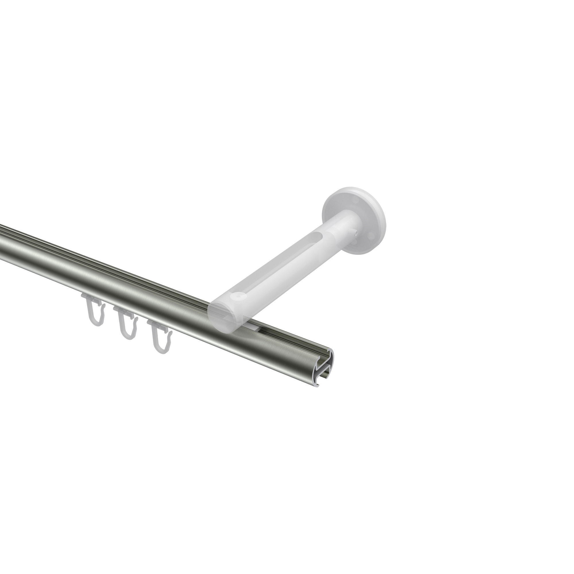 GARDINENSTANGE INNENLAUF Siteno Sitra 120 cm, 1-läufig, 20 mm Ø Edelstahl-Optik - Edelstahlfarben, Metall (120cm) - INTERDECO