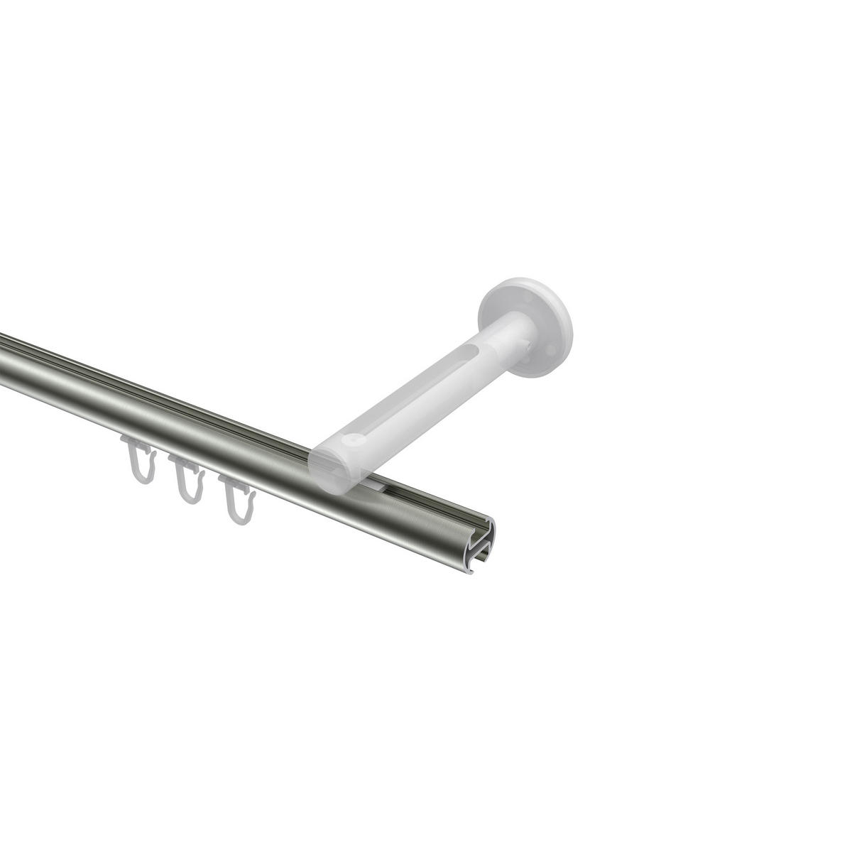 INNENLAUF-GARDINENSTANGEN-SET Siteno Samanto 120 cm, 1-läufig, 20 mm Ø Edelstahl-Optik - Edelstahlfarben, Metall (120cm) - INTERDECO