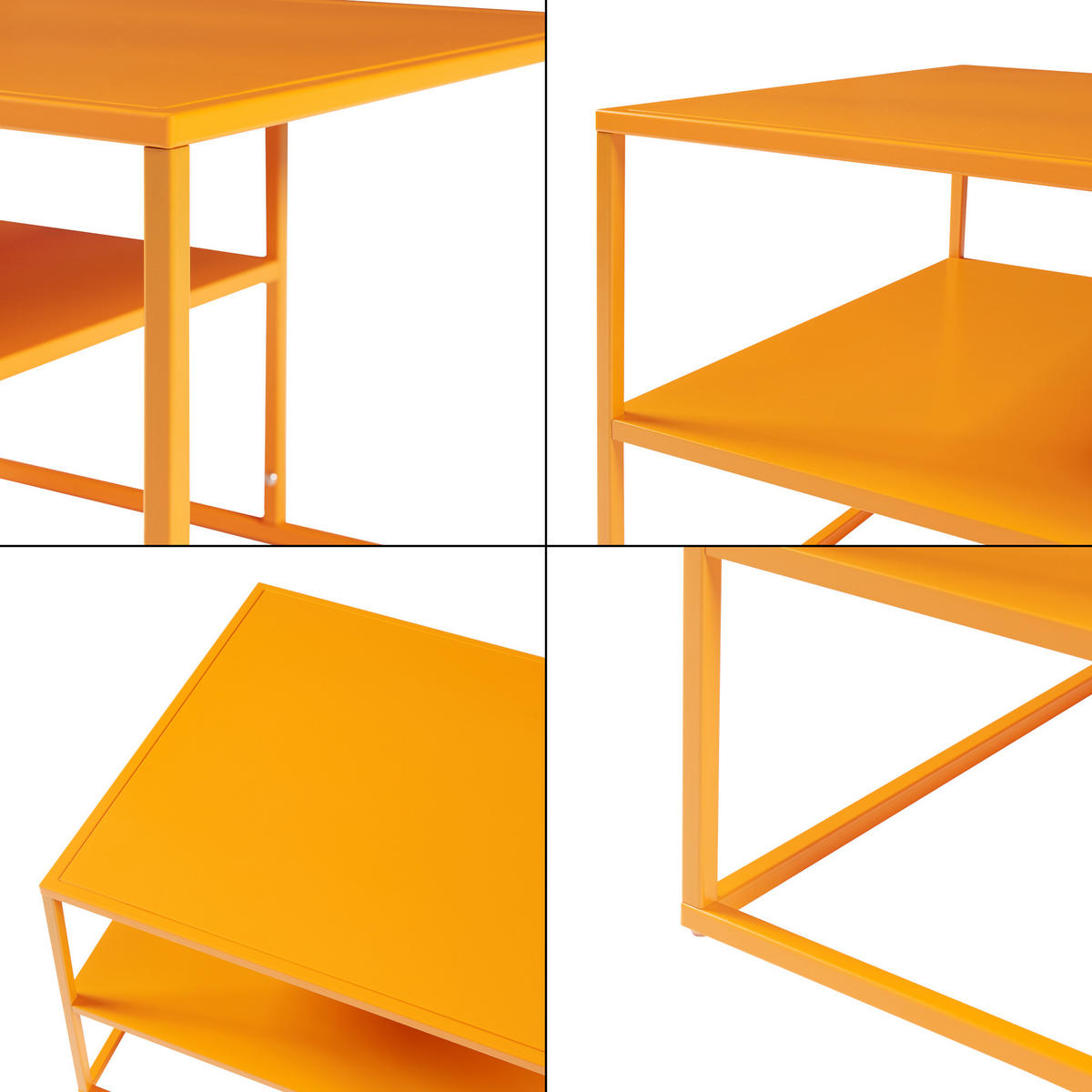 COUCHTISCH Solund 45/90/60 cm - Orange, Metall (60/90/45cm) - [en.casa]