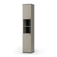 BADSCHRANK Joli Greige 37 x 192 cm mit 2 Türen - Greige, Holzwerkstoff (37/192/34cm) - Vicco