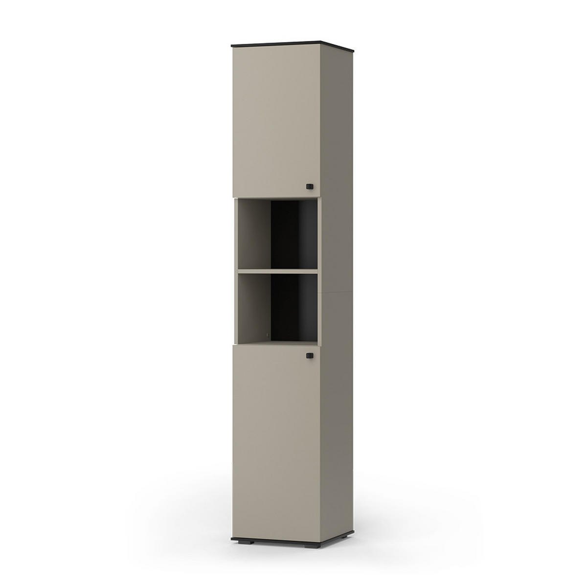 BADSCHRANK Joli Greige 37 x 192 cm mit 2 Türen - Greige, Holzwerkstoff (37/192/34cm) - Vicco