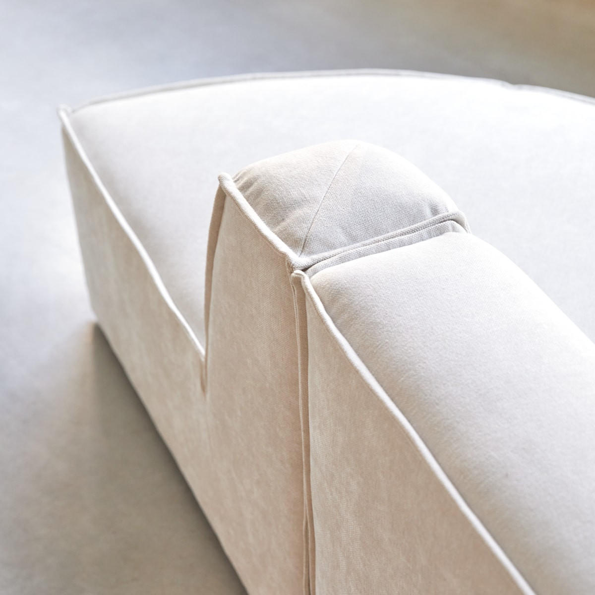 SOFA Dario Beige aus Stoff - Beige, Textil (186/75/93cm) - Tikamoon