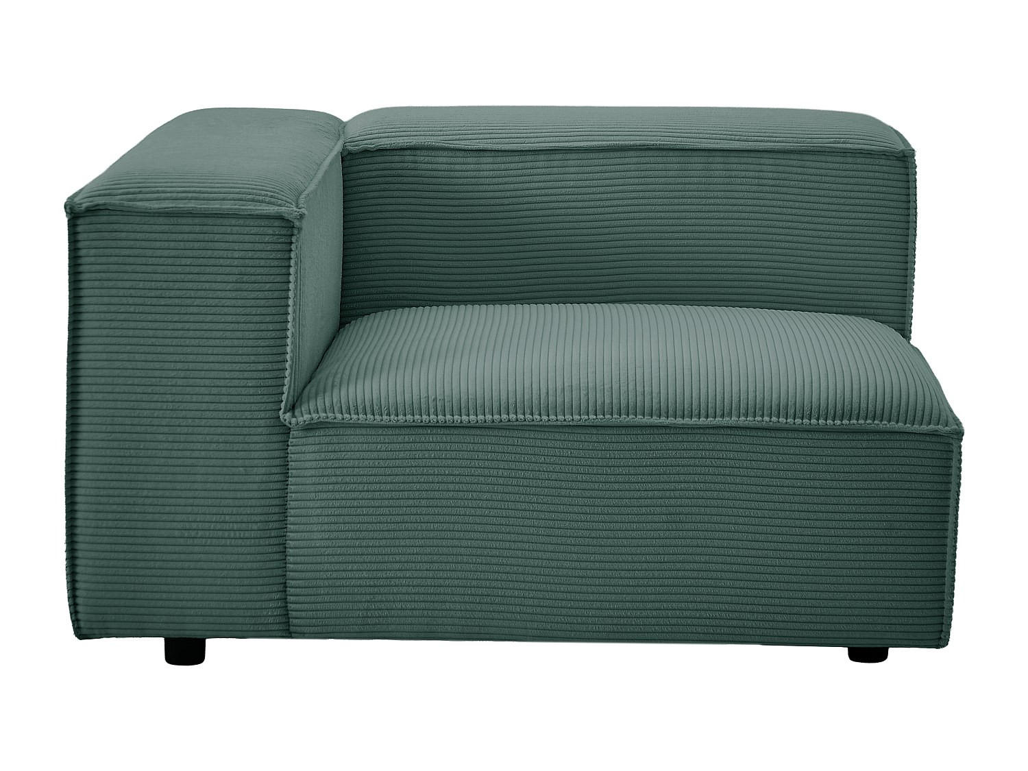 SESSEL mit gerader Rückenlehne - 1 Person - samt - grün Ruzolo - Grün, Holz/Textil (121/67/105cm) - Vente-Unique