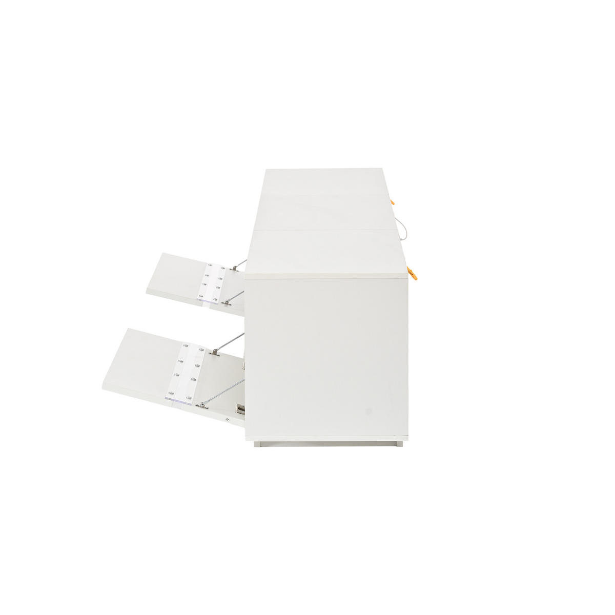 TV-LOWBOARD 160x35x44.5cm Weiß mit LED und 2 Türen - Weiß, Holzwerkstoff (160/44.5/35cm) - FLIEKS