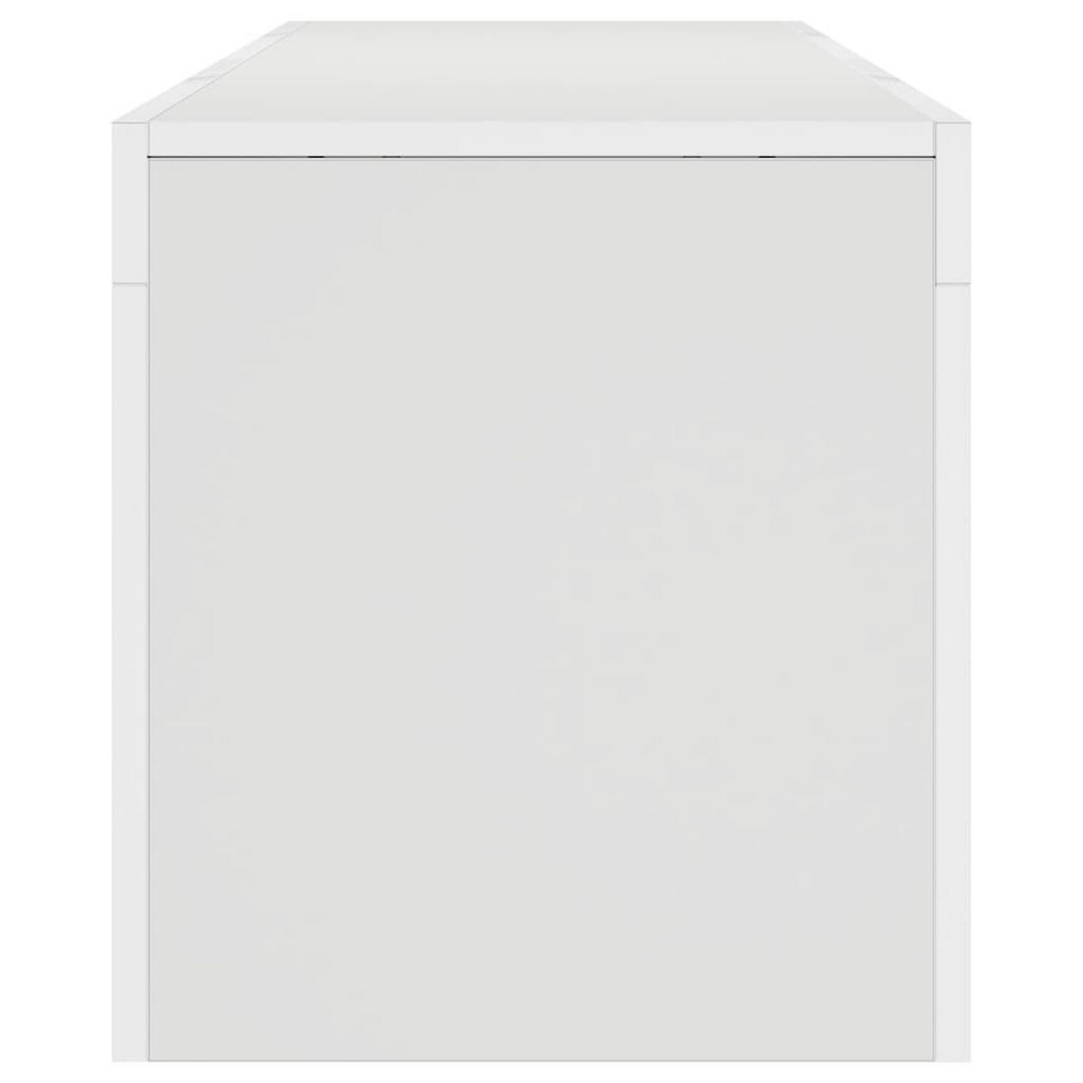 LOWBOARD mit Led-Beleuchtung 140/36,5/40 cm aus Holzwerkstoff in Weiß - Weiß, Holz (140/40/35cm) - vidaXL