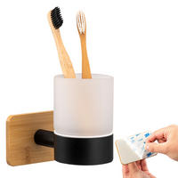 BECHERHALTER PIAZZA BLACK TAPE BAMBUS, Edelstahl, Bambus, schwarz - Schwarz, Metall (9/11/12cm) - bremermann