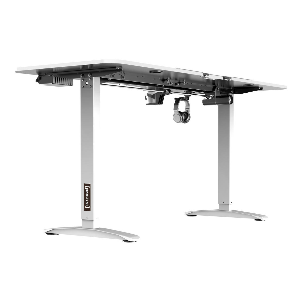 COMPUTERTISCH Oxnard - Weiß, Holzwerkstoff/Metall (75/159/119cm) - pro.tec