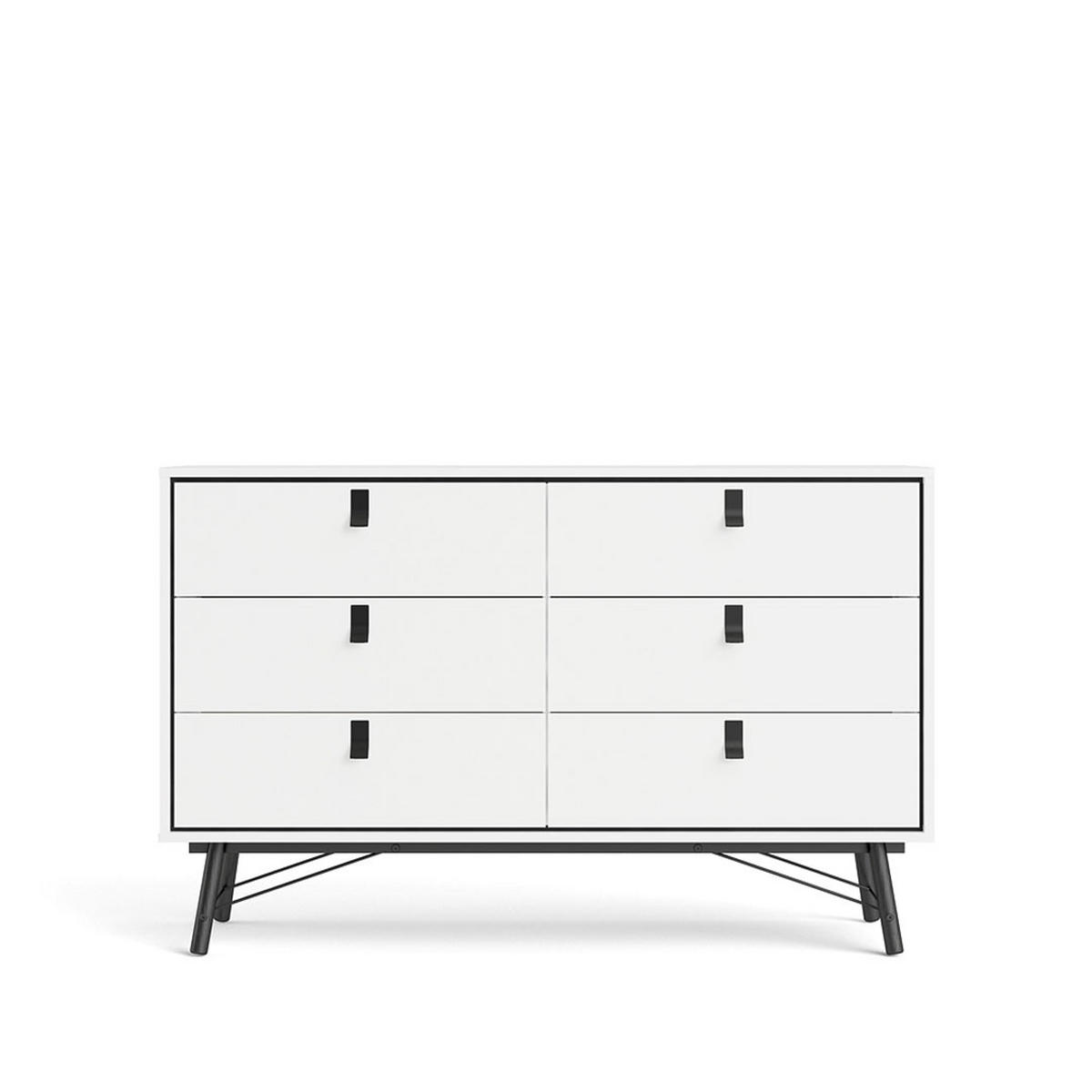 KOMMODE Rye Weiß 150/40/95 cm - Weiß, Holzwerkstoff/Metall (150/95/40cm) - ebuy24