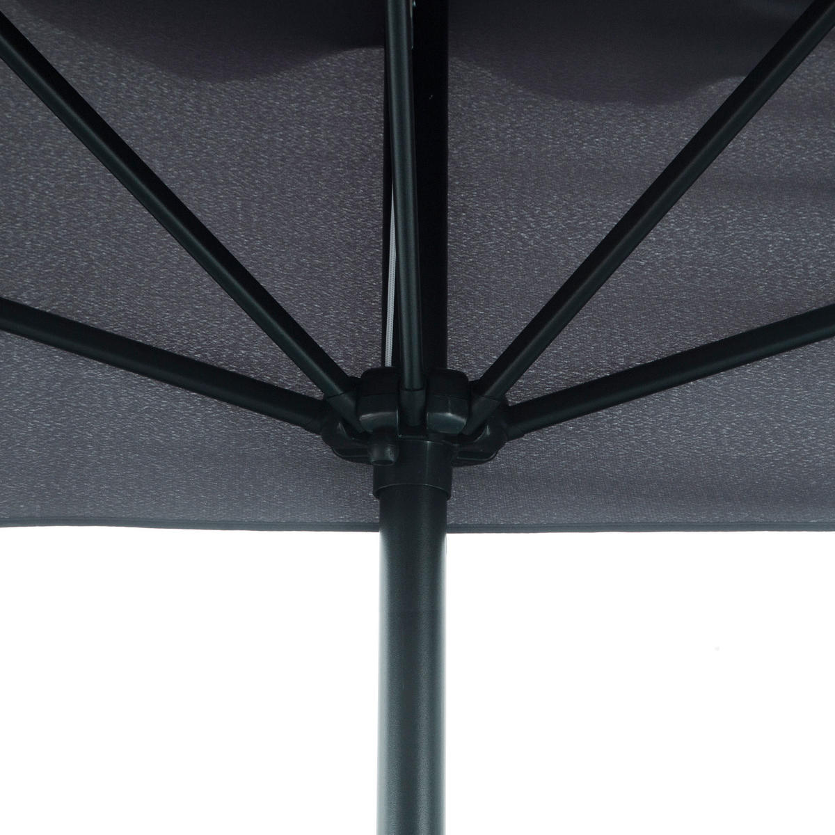 SONNENSCHIRM DE-11364 für Balkon, mit Kurbel, 5 Streben Grau - Grau, Metall (130/230cm) - ComfortXL