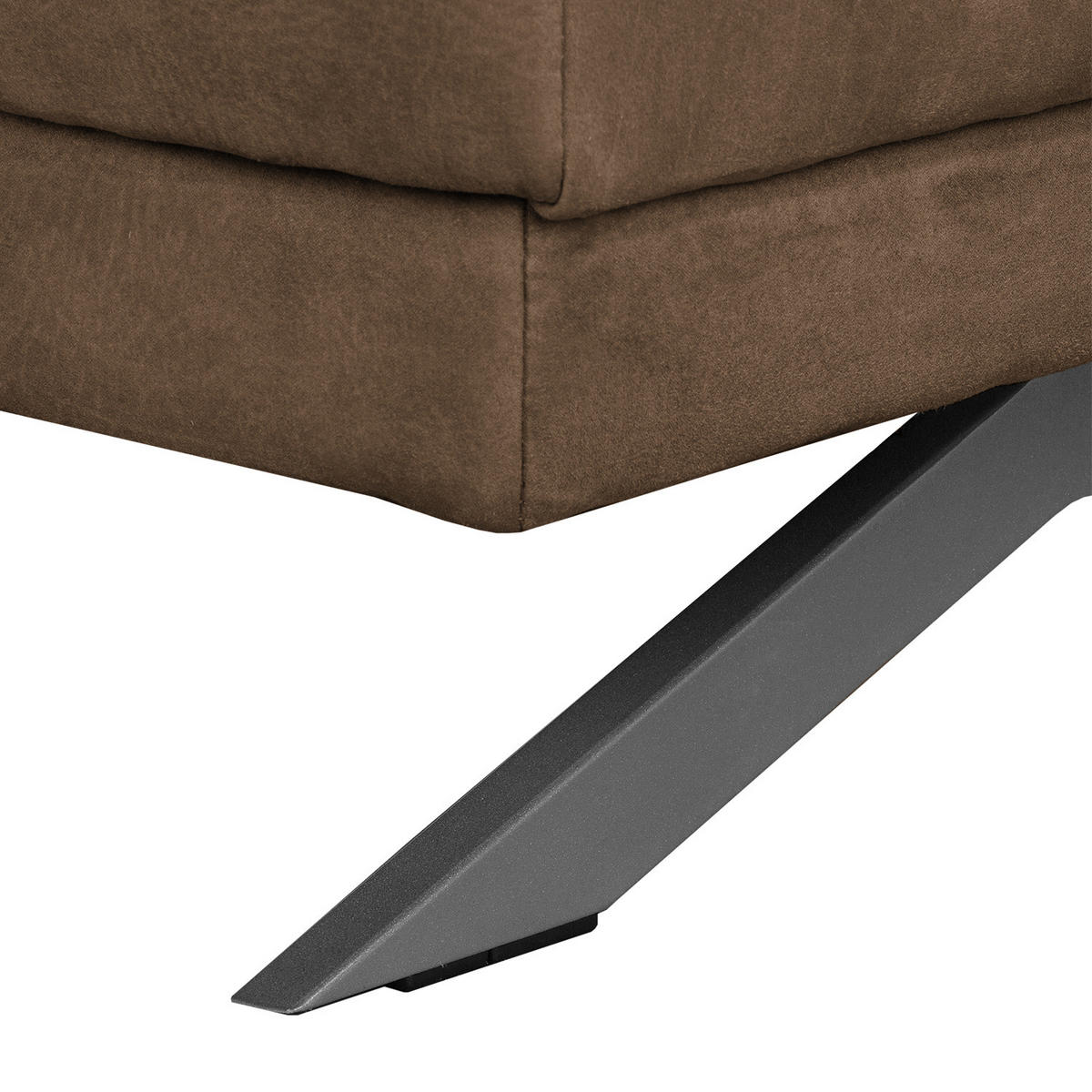 2,5-SITZER SOFA - Antiklederlook - Grau, Textil (216/81/89cm) - home24