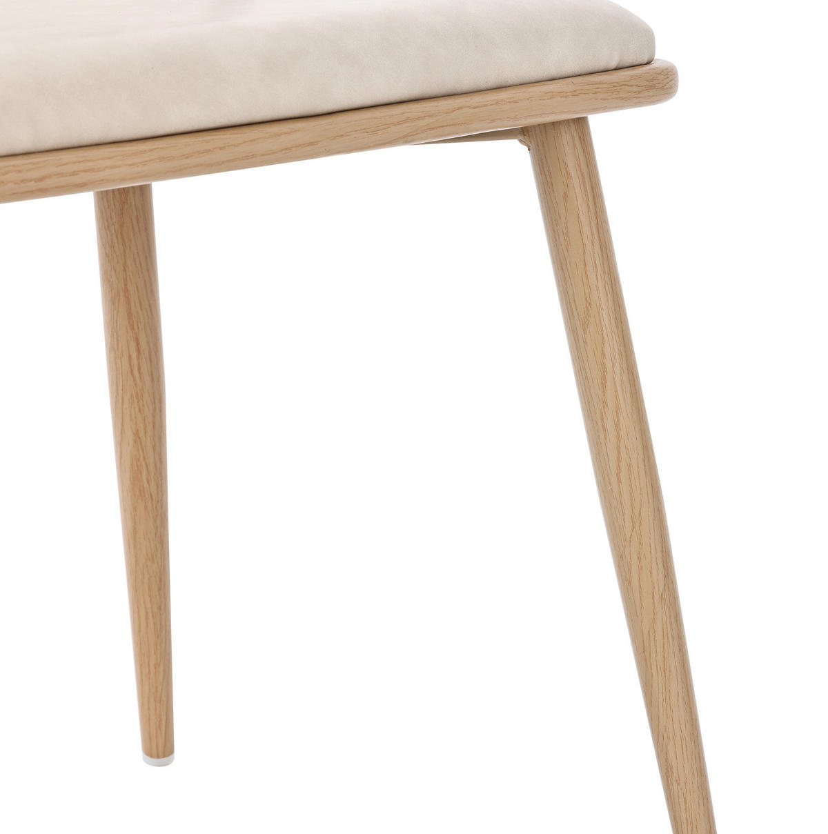 ESSZIMMERSTUHL 6er-Set mit PU-Sitz und Rattan-Rückenlehne Beige - Beige, Holz (46/80/48.1cm) - Meubliv