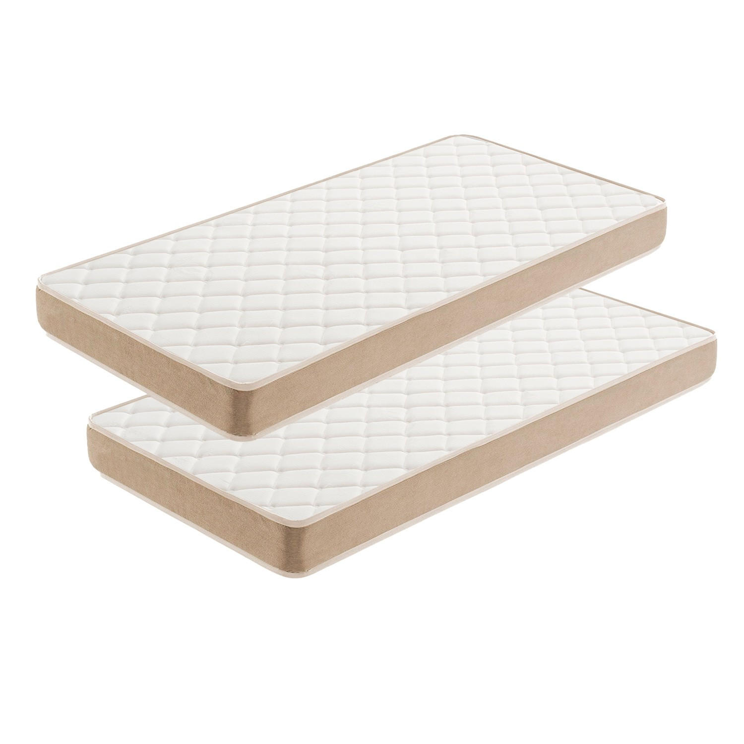 JUGEND-MATRATZE 2er-Pack- 70X160 - Beige, Textil (14/160cm) - Moonia