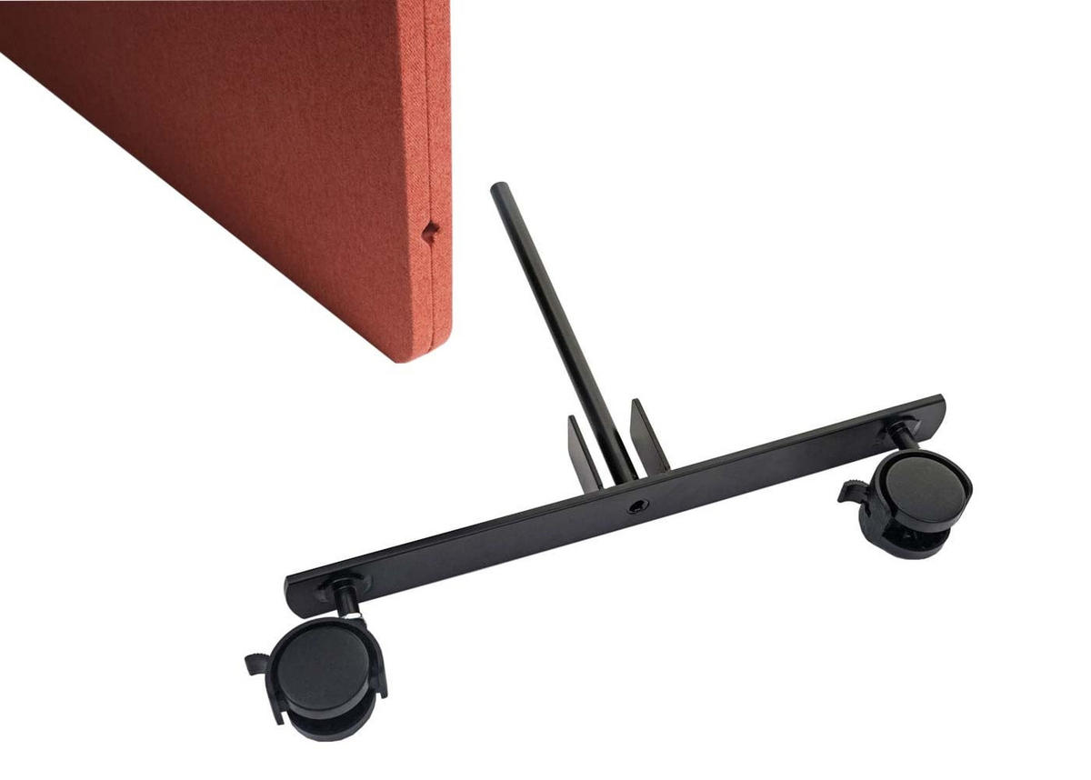 AKKUSTIK-TRENNWAND HxBxT 167x80x39cm doppelwandig rollbar Stoff Braun - Braun, Textil (39/80/167cm) - PROREGAL