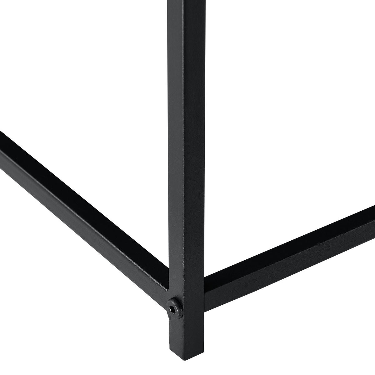 BEISTELLTISCH Lipizza - Schwarz, Metall (59/59/36cm) - [en.casa]