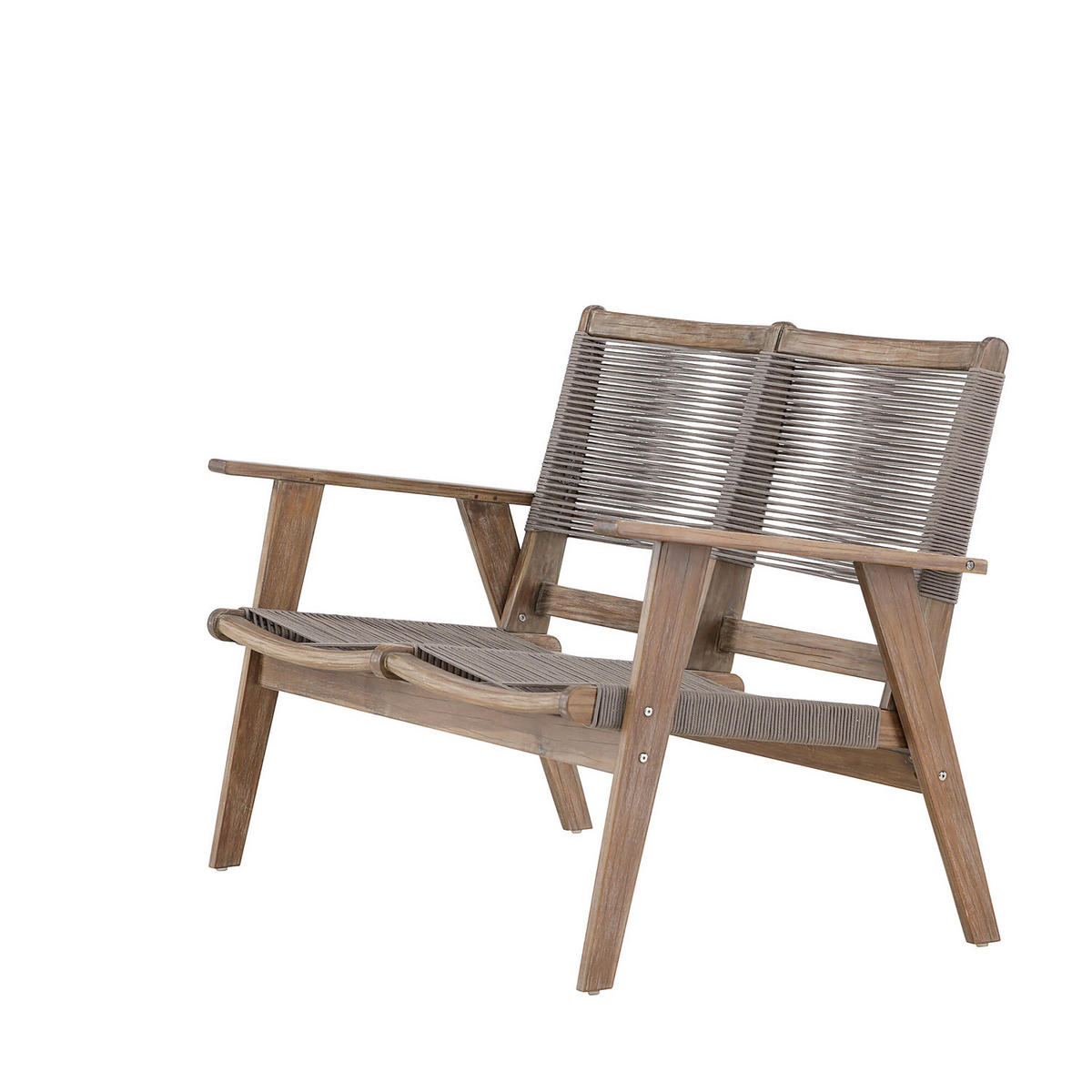 GARTENBANK - Braun - Holz teilmassiv - 120 x 88 x 72 cm - Taupe/Graubraun, Holz (120/88/72cm) - home24