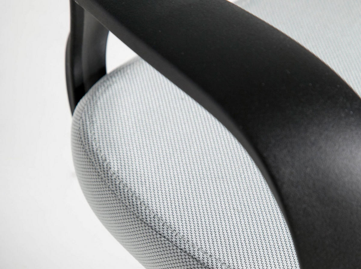 CHEFSESSEL Bürodrehstuhl aus hellgrauem Stoff und schwarzem PVC 63/63/117 cm - Schwarz/Grau, Textil (63/117/63cm) - ANGEL CERDA