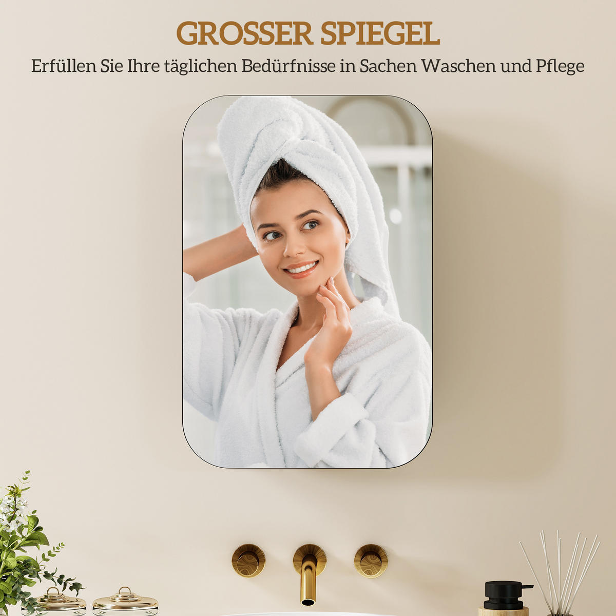 BAD Spiegelschrank Spanplatte Glas Schwarz - Schwarz, Holzwerkstoff (40/60/10cm) - HOMCOM
