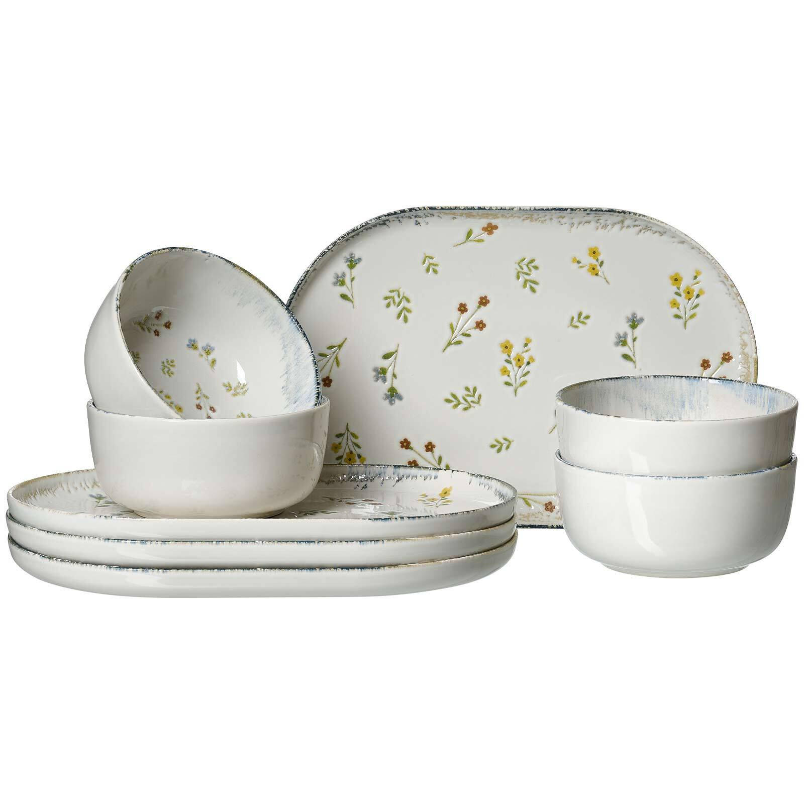 FRÜHSTÜCKS-SET Viola bunt 8er Set - Multicolor, Keramik (2/2/2cm) - Ritzenhoff Breker