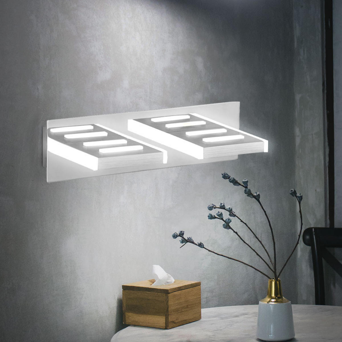 LED WANDLEUCHTE Chrom Silber 2 flammig - Silberfarben, Metall (7.5/25/11cm) - Esto