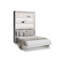 SCHRANKBETT BED CONCEPT BC-36 Matratze - Weiß Hochglanz/Grau, Holzwerkstoff (140/200cm)