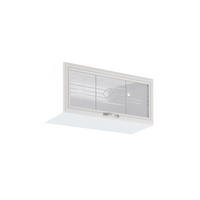 GLASHÄNGESCHRANK G80KS – Sycylia Weiß – Weiß / Creme - Creme/Weiß, Glas/Holzwerkstoff (80/36/32cm) - ROYAL24_MARKT