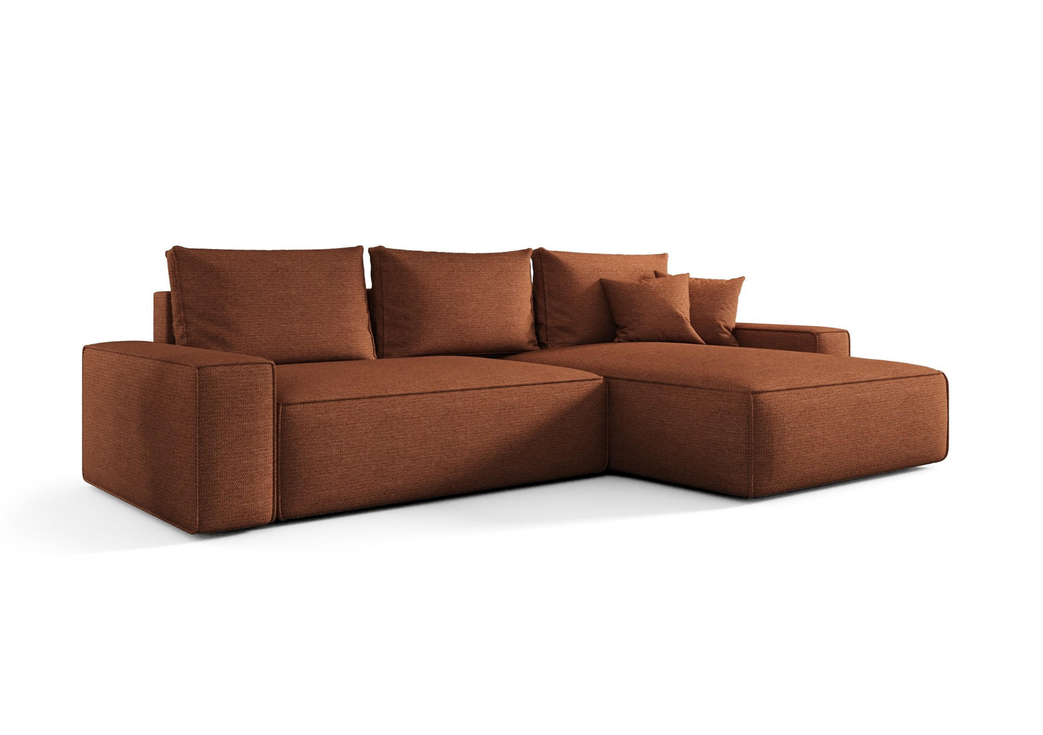 ECKSOFA Walken Mit Schlaffunktion - Braun, Holzwerkstoff/Textil (280/185cm) - Fun Möbel