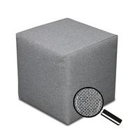 SITZWÜRFEL / Siège Pouf - Gris Foncé, 40X40X40 Cm, Assise Rembourrée, Confortable Pour Salon, Chambre Ou Bureau - Grau, Textil (41/41/40cm) - Best For Home