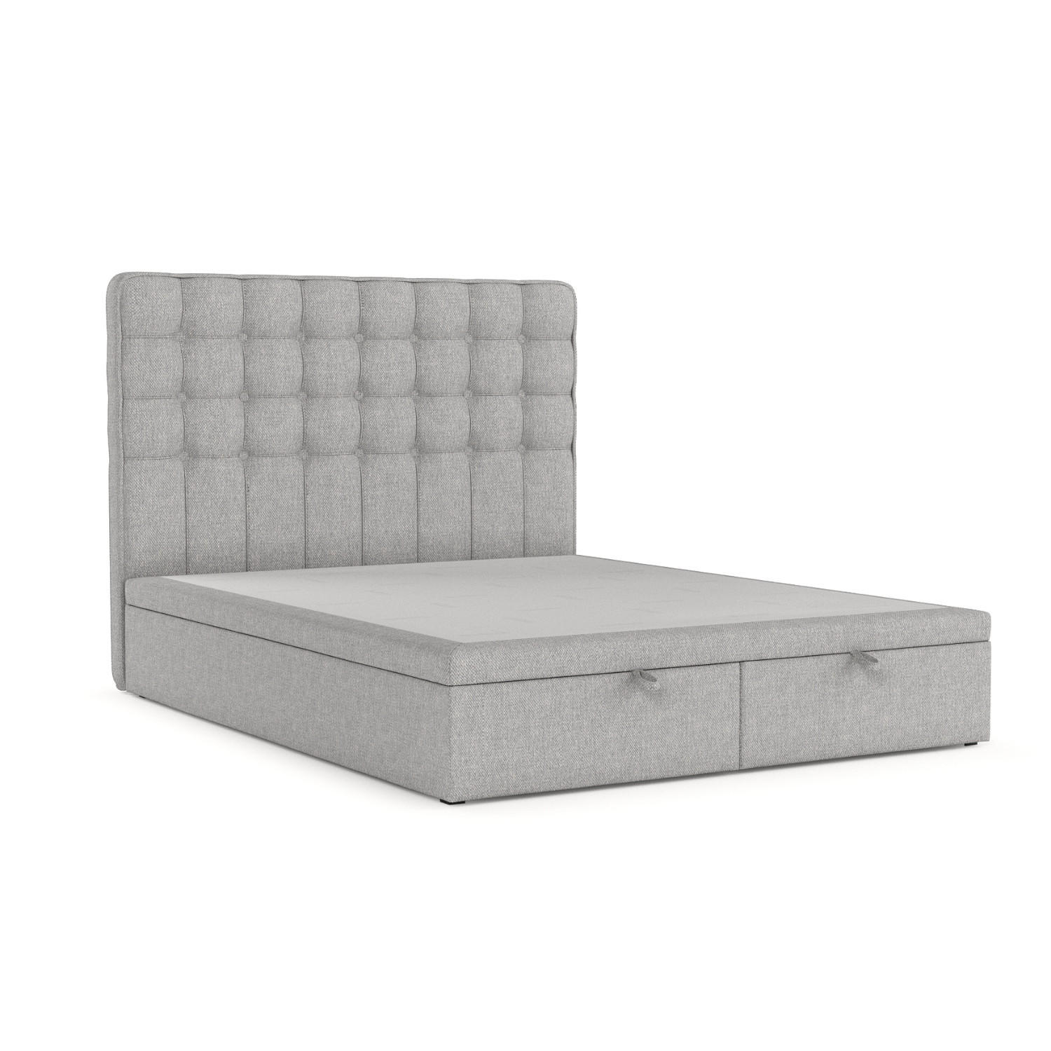 POLSTERBETT Celestia mit Stauraum 180/200 cm Grau im Megan Stoff - Schwarz/Grau, Holz/Holzwerkstoff (180/200cm) - AltaBeds