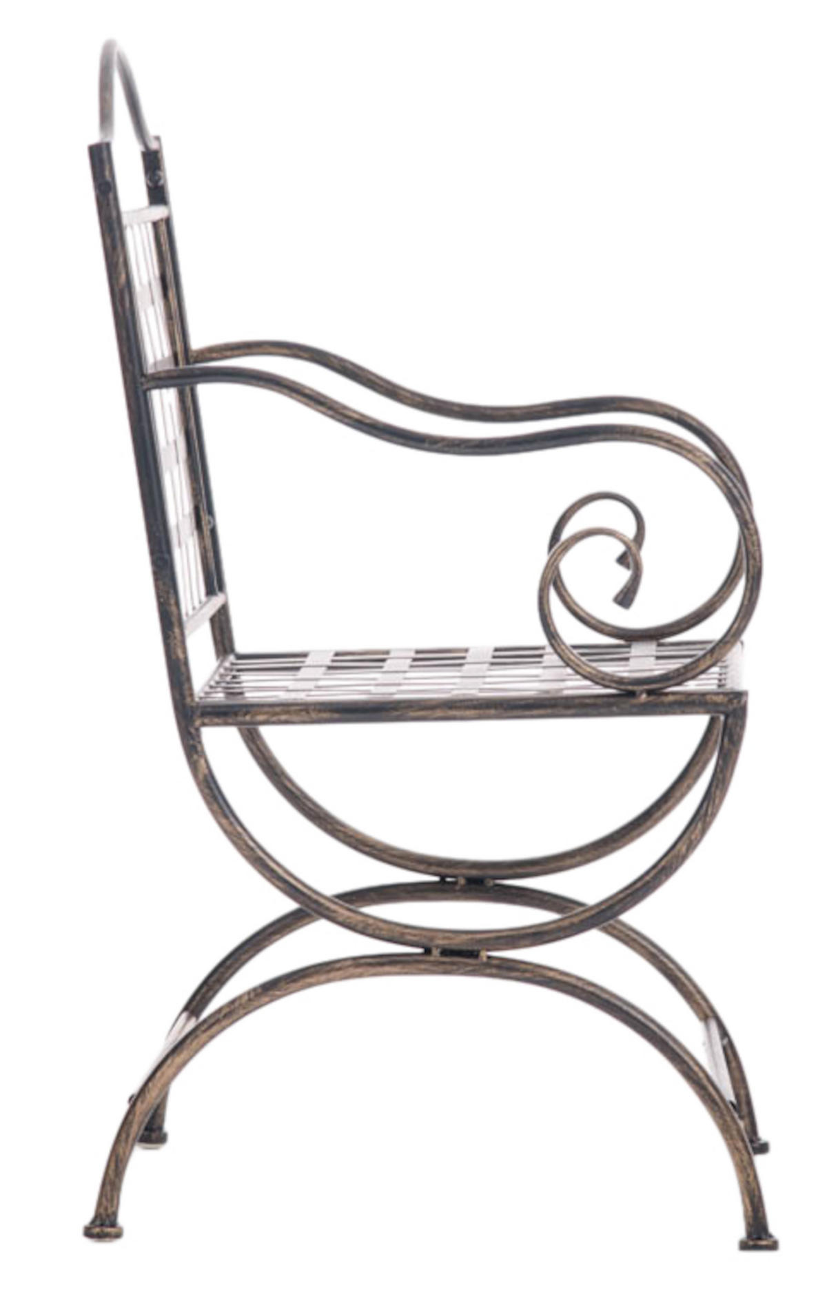 GARTENSTUHL 4er Set Metall bronze - Bronzefarben, Metall (56/92/53cm) - CLP