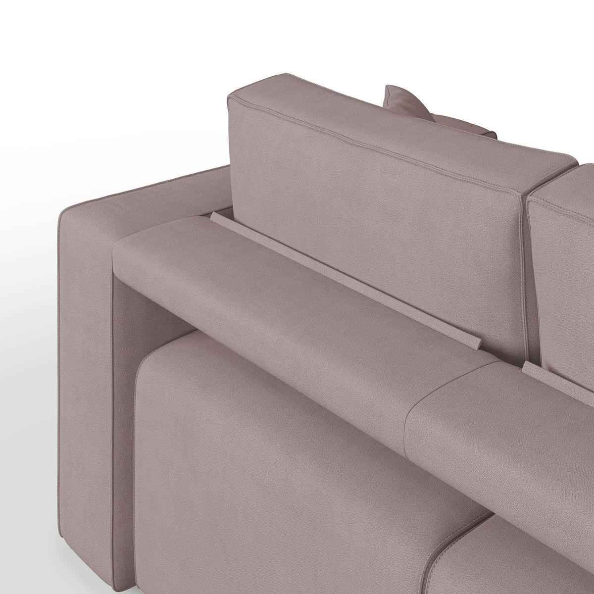 LINEARSOFA Morfeo - Rosa, Textil (245/86/99cm) - Divani.store