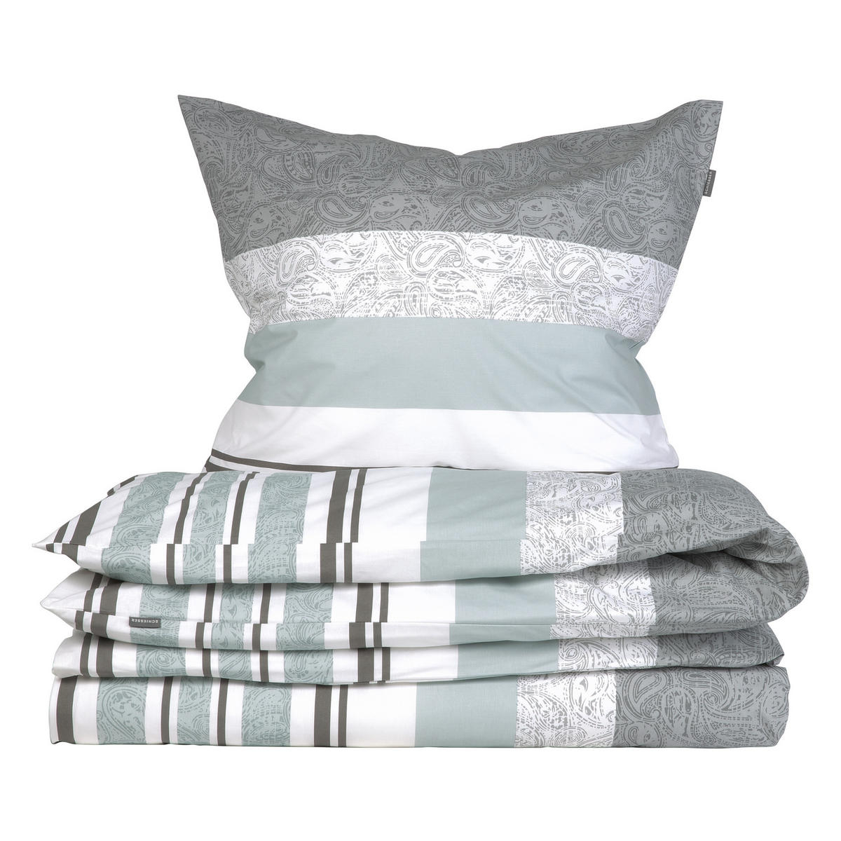 BETTWÄSCHESET Adele - Renforcé - 2-teilig - 155 x 220 cm - Grau - Grau, Textil (155/220cm) - SCHIESSER