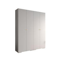 DREHTÜRENSCHRANK 236.7/200/47 4-türig - Goldfarben/Weiß, Holz/Metall (200/236.7/47cm) - Abiks Möbel