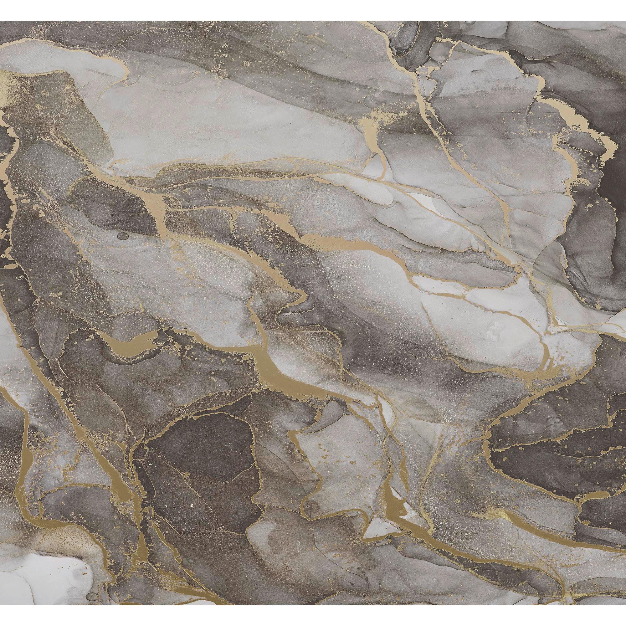 Art for the Home Fototapete Gold, Weiß 300x300 cm